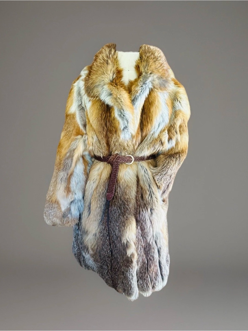 BEAUTIFUL LUXURY RED FOX FUR STROLLER COAT JACKET NOT LYNX COYOTE XL/XXL